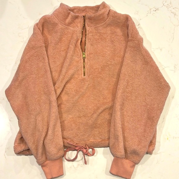 Pink Sherpa Style Pullover - Picture 3 of 5